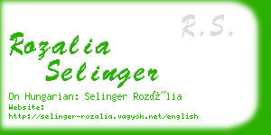 rozalia selinger business card